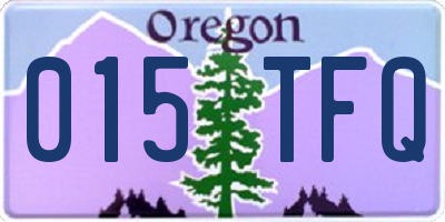 OR license plate 015TFQ