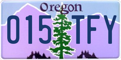OR license plate 015TFY