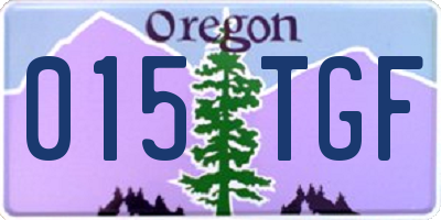 OR license plate 015TGF