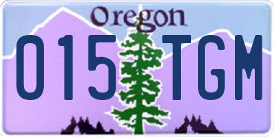 OR license plate 015TGM
