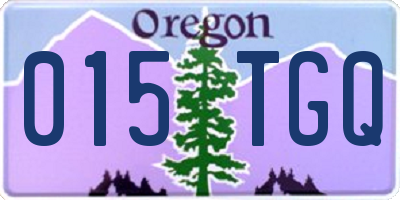 OR license plate 015TGQ