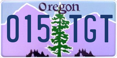 OR license plate 015TGT