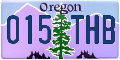 OR license plate 015THB