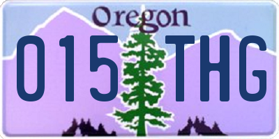 OR license plate 015THG