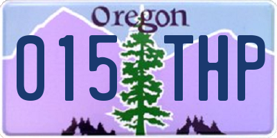OR license plate 015THP