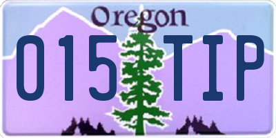 OR license plate 015TIP
