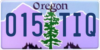 OR license plate 015TIQ