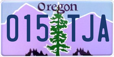 OR license plate 015TJA