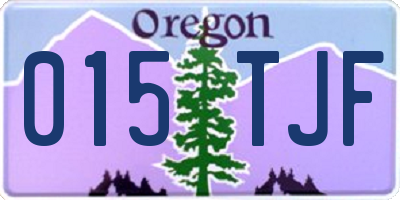 OR license plate 015TJF
