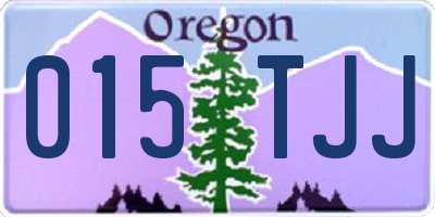 OR license plate 015TJJ