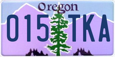 OR license plate 015TKA