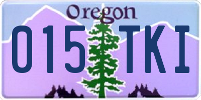 OR license plate 015TKI