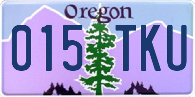 OR license plate 015TKU