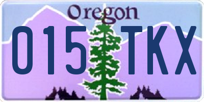 OR license plate 015TKX