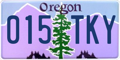 OR license plate 015TKY