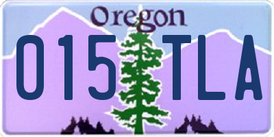 OR license plate 015TLA