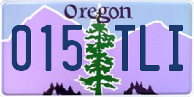 OR license plate 015TLI