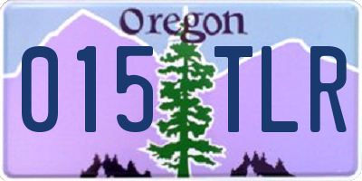 OR license plate 015TLR