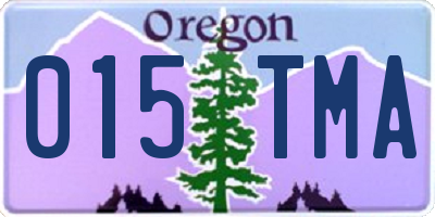 OR license plate 015TMA