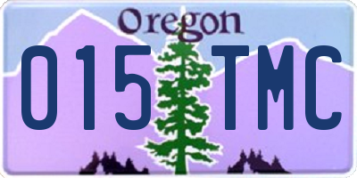 OR license plate 015TMC