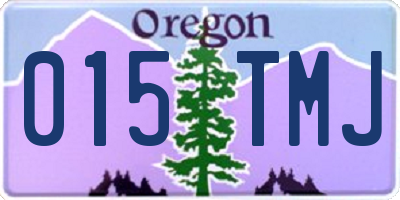 OR license plate 015TMJ