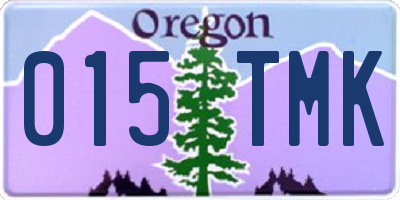 OR license plate 015TMK