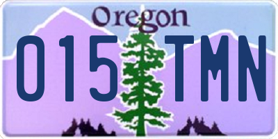 OR license plate 015TMN