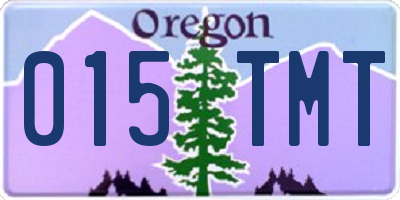 OR license plate 015TMT