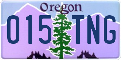 OR license plate 015TNG