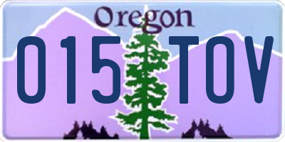 OR license plate 015TOV