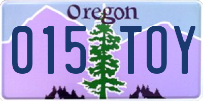 OR license plate 015TOY