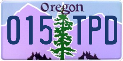 OR license plate 015TPD