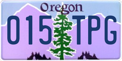 OR license plate 015TPG