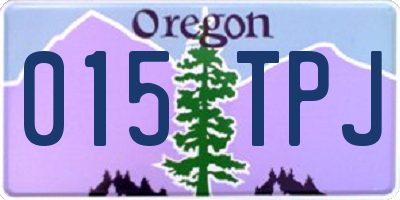 OR license plate 015TPJ
