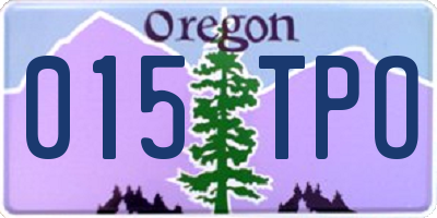 OR license plate 015TPO