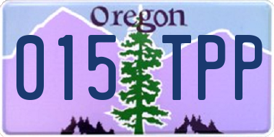 OR license plate 015TPP