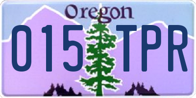 OR license plate 015TPR