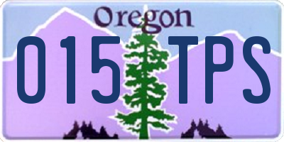 OR license plate 015TPS