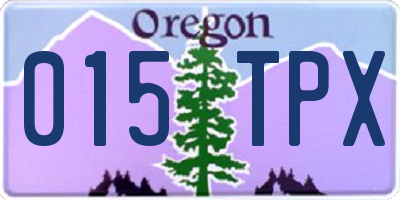 OR license plate 015TPX