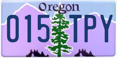 OR license plate 015TPY