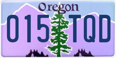 OR license plate 015TQD