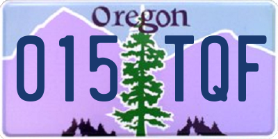 OR license plate 015TQF