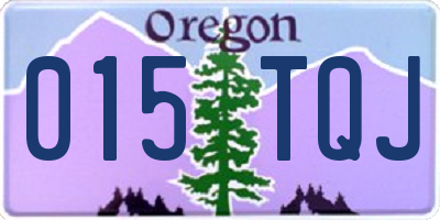 OR license plate 015TQJ
