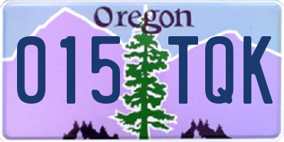 OR license plate 015TQK