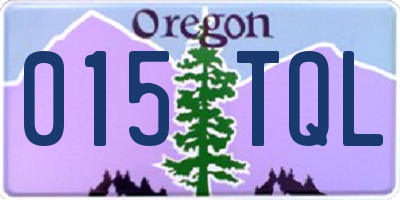 OR license plate 015TQL