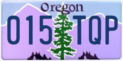 OR license plate 015TQP