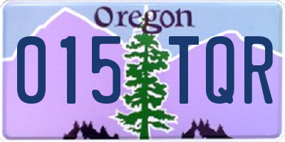 OR license plate 015TQR