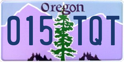 OR license plate 015TQT