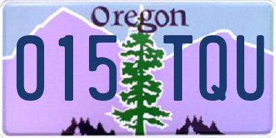 OR license plate 015TQU