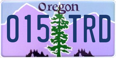OR license plate 015TRD